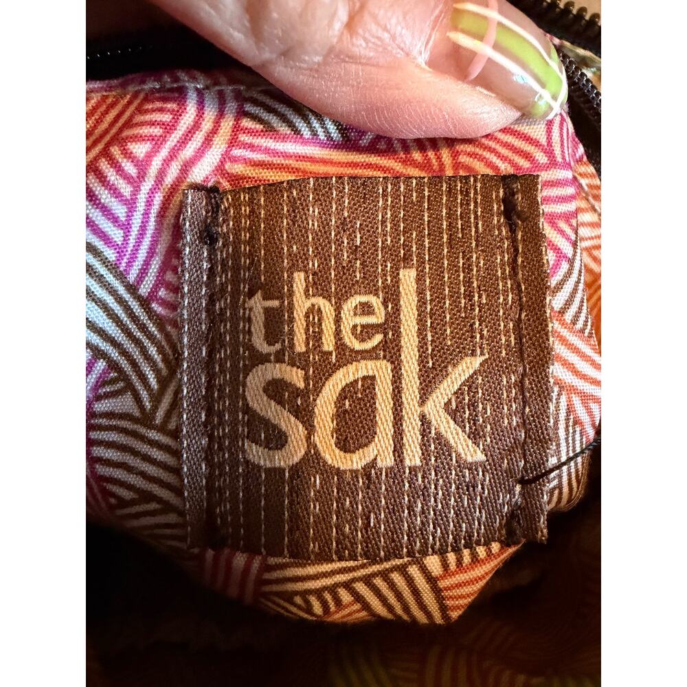 The Sak Caramel Tan Brown Leather Snake Skin Messenger Cross Body Bag - Picture 2 of 9